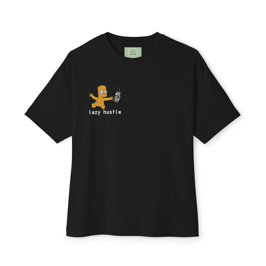 Lazy Hustle Unisex Oversized Boxy Tee - Chill Vibes, Perfect for Relaxing, Gift for Friends, Casual Wear, Stylish Comfort