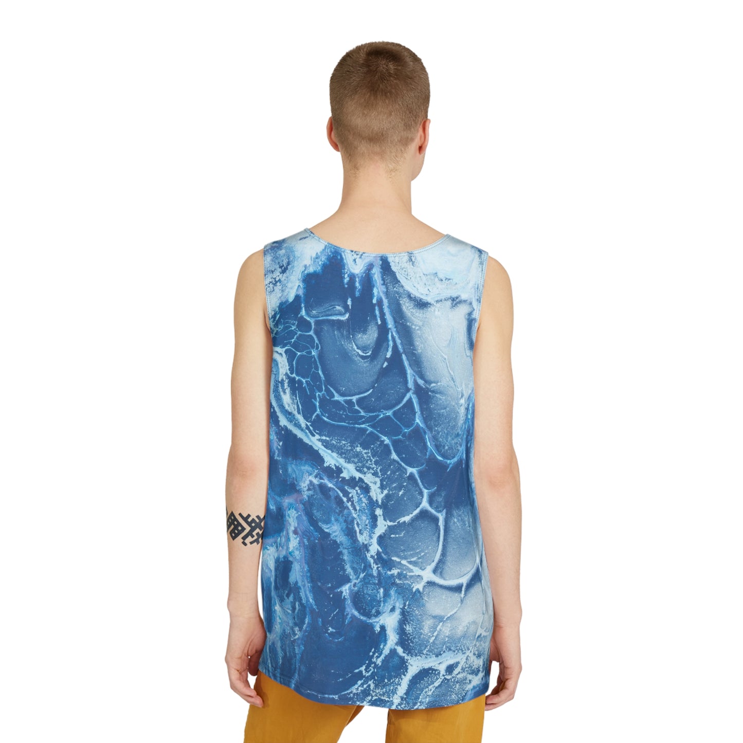 Copy of Men's Ocean Wave Tank Top, Summer Sleeveless Shirt, Beachwear for Men, Casual Fitness Top, Vacation Essentials, Trendy Apparel
