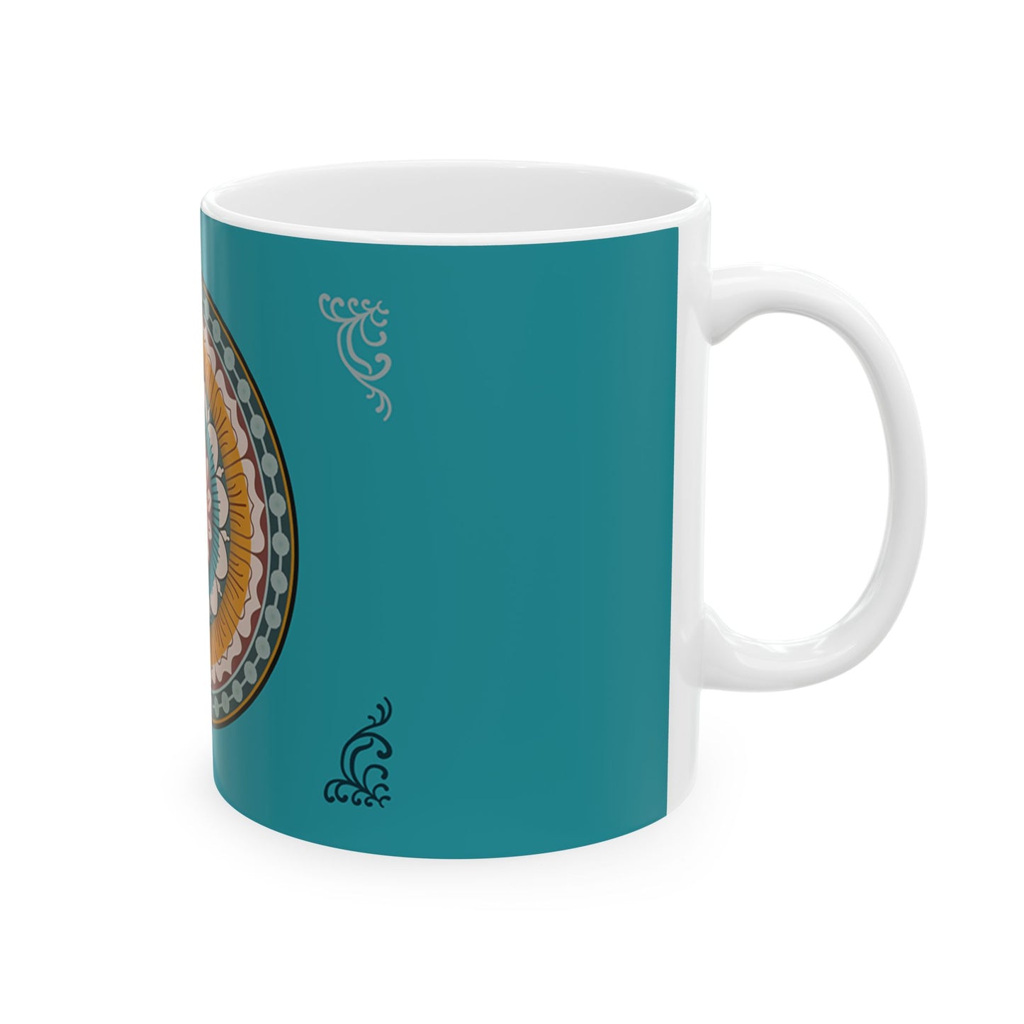 Bohemian Floral Ceramic Mug - Perfect Gift for Tea Lovers, Coffee Enthusiasts, Home Decor, Meditation Rituals, Birthday Present