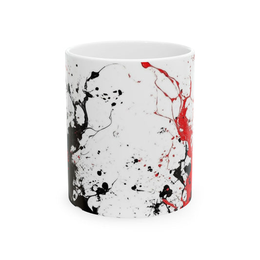 Artistic Splash Ceramic Mug, Custom Coffee Cup, Unique Gift for Art Lovers, Home Decor, Birthday Present, Valentine's Day