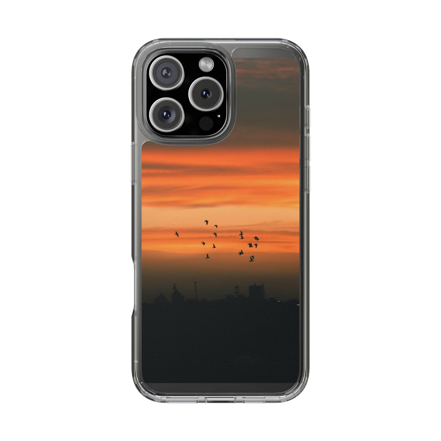 Aesthetic Phone Case – Beach Sunset with Birds