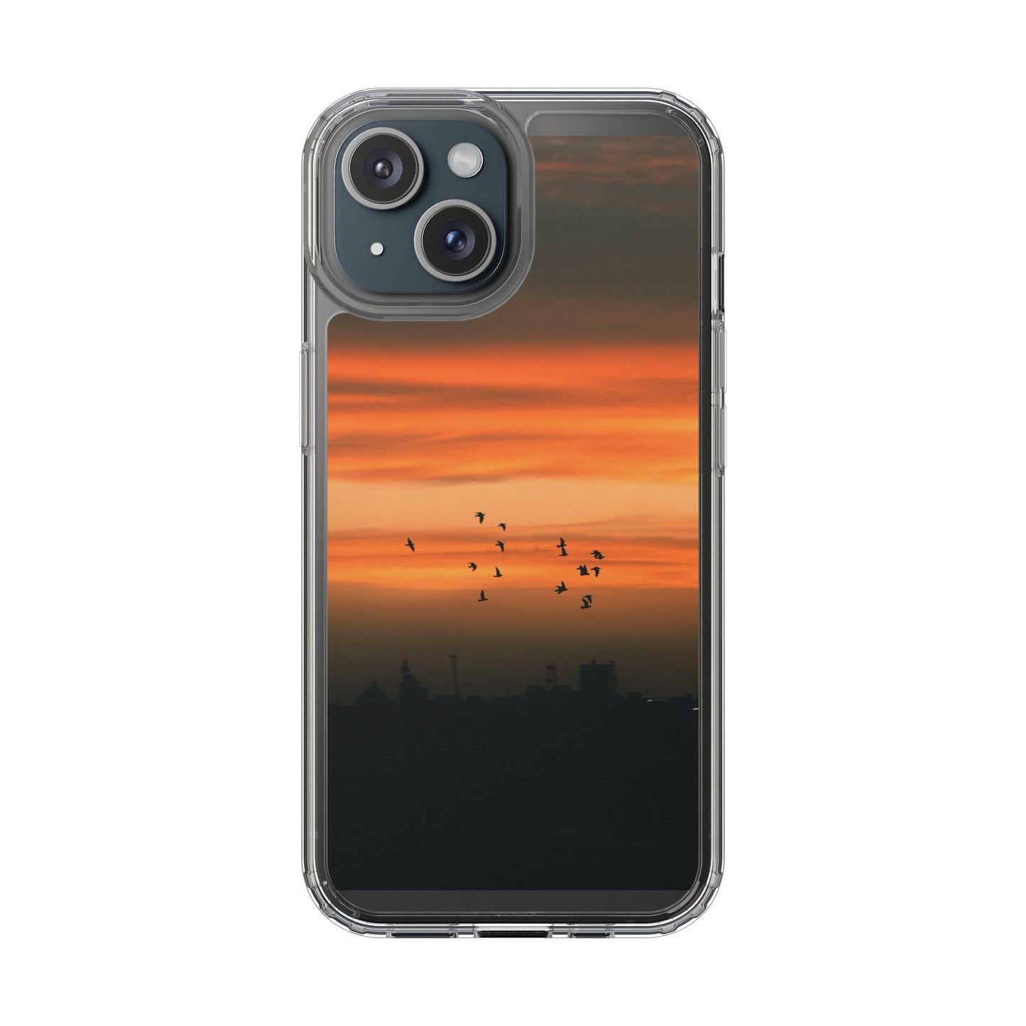 Aesthetic Phone Case – Beach Sunset with Birds