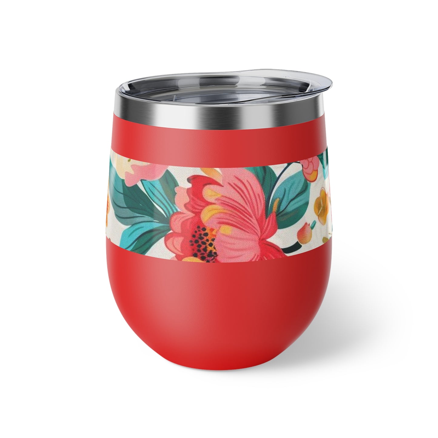 Floral Insulated Stainless Steel Tumbler | Hot & Cold Beverage Travel Cup | Stylish Eco Drinkware with Botanical Design