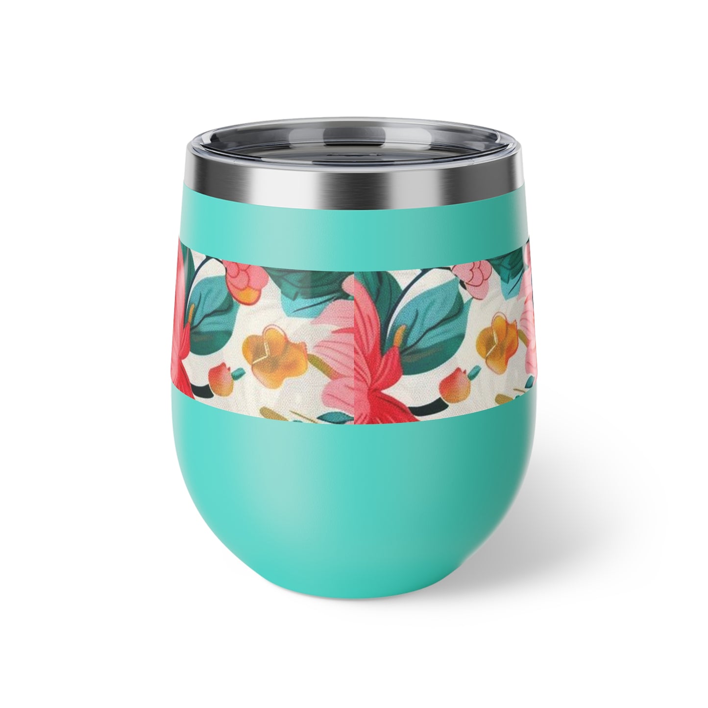 Floral Insulated Stainless Steel Tumbler | Hot & Cold Beverage Travel Cup | Stylish Eco Drinkware with Botanical Design