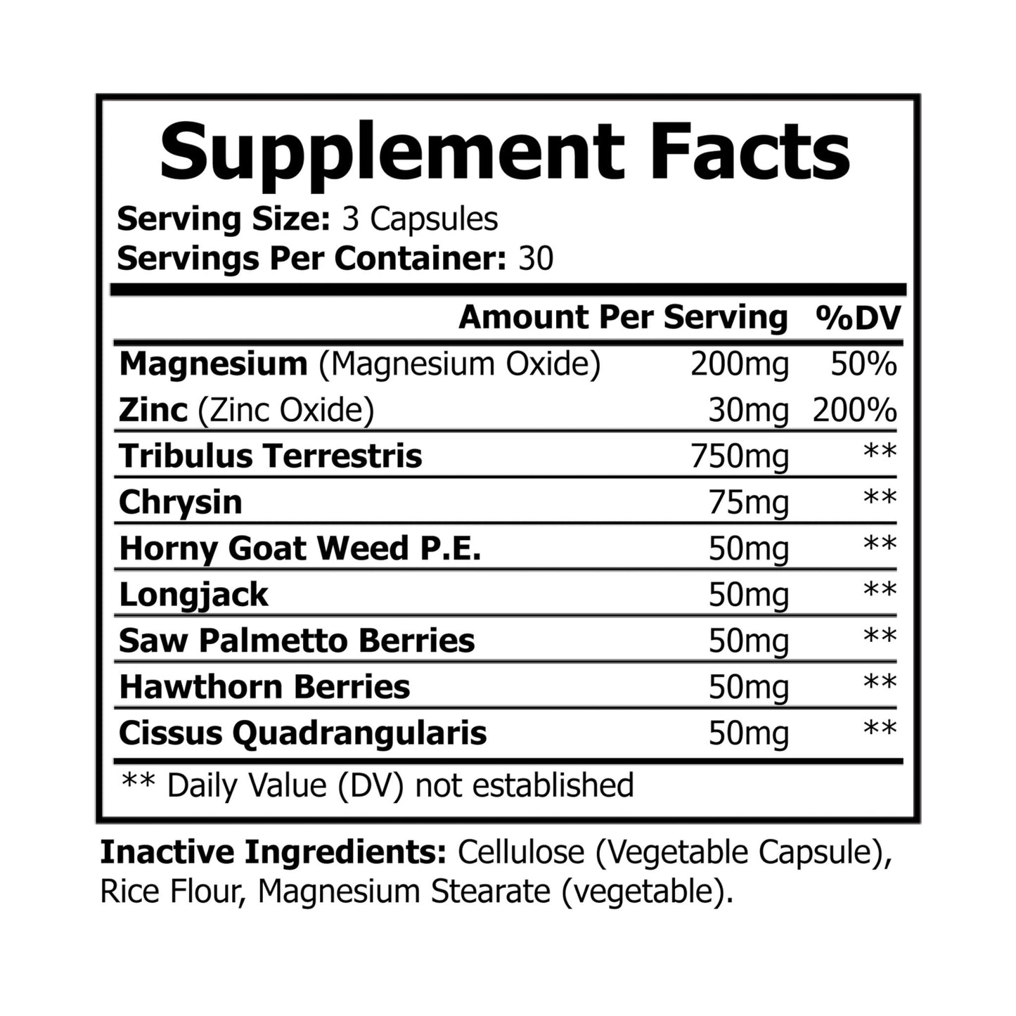Magnesium Zinc Supplement – 90 Capsules for Bone, Muscle & Immune Support
