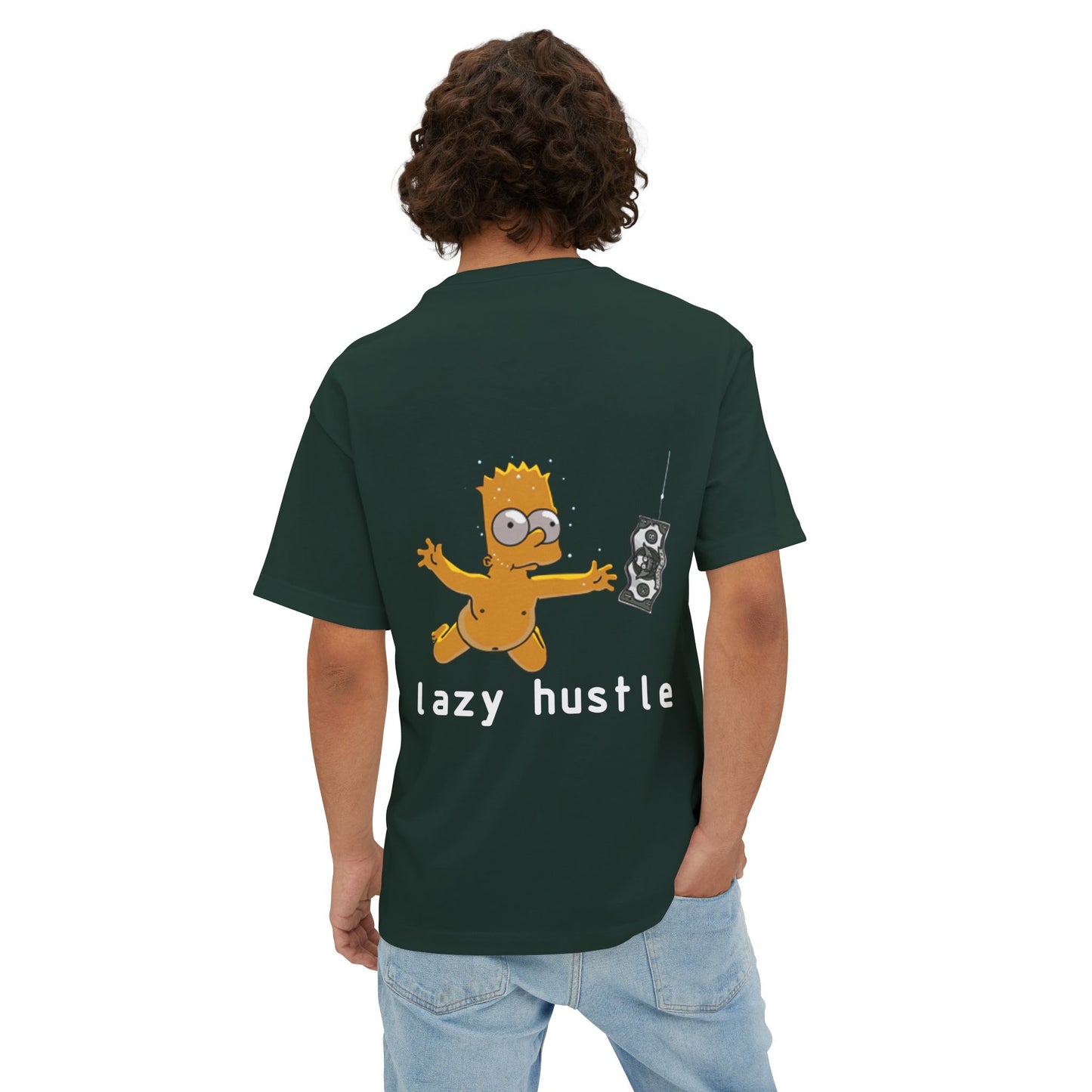 Lazy Hustle Unisex Oversized Boxy Tee - Chill Vibes, Perfect for Relaxing, Gift for Friends, Casual Wear, Stylish Comfort