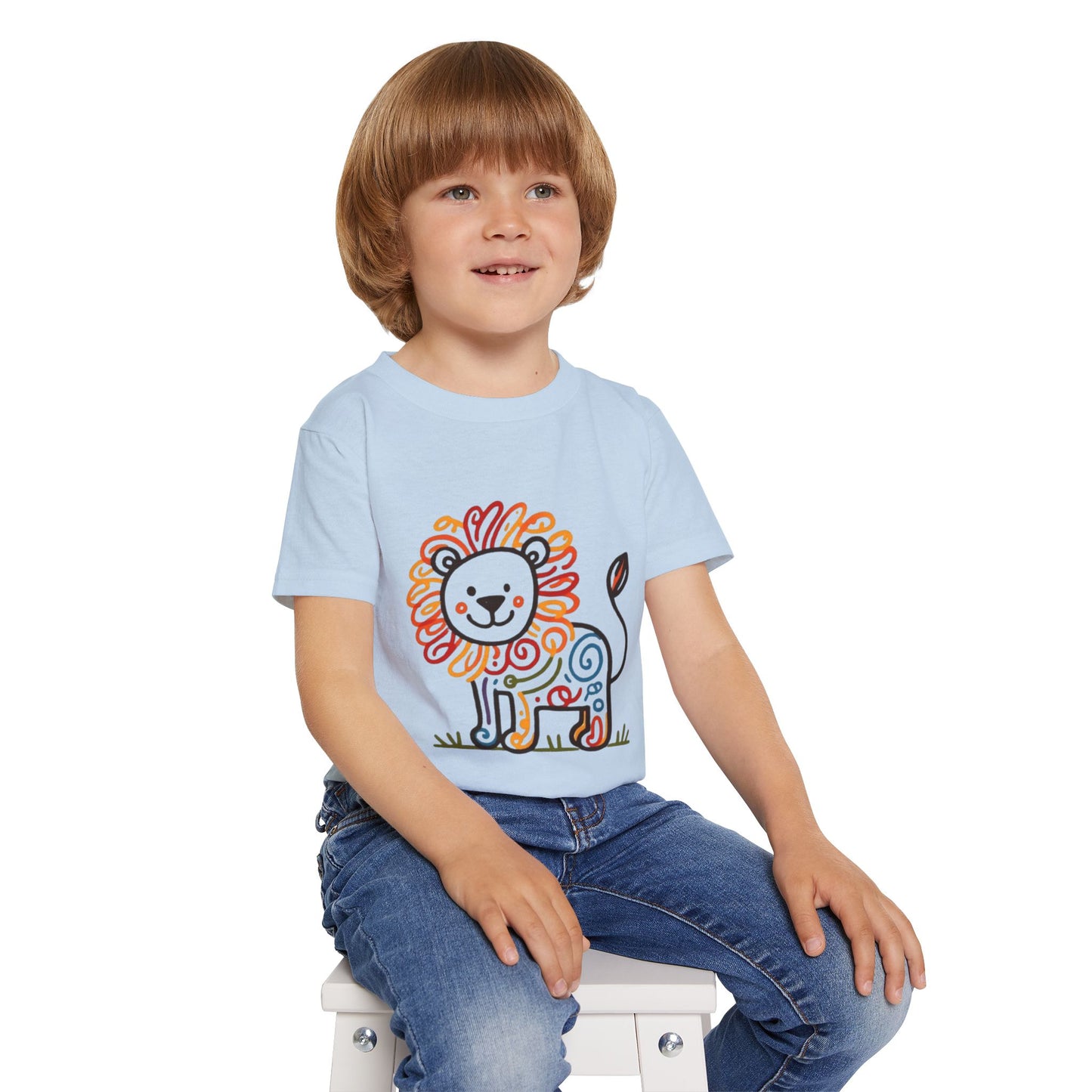Adorable Lion Toddler T-Shirt, Cute Kids Tee, Baby Shower Gift, Birthday Present, Kids Apparel, Animal Lover Clothing