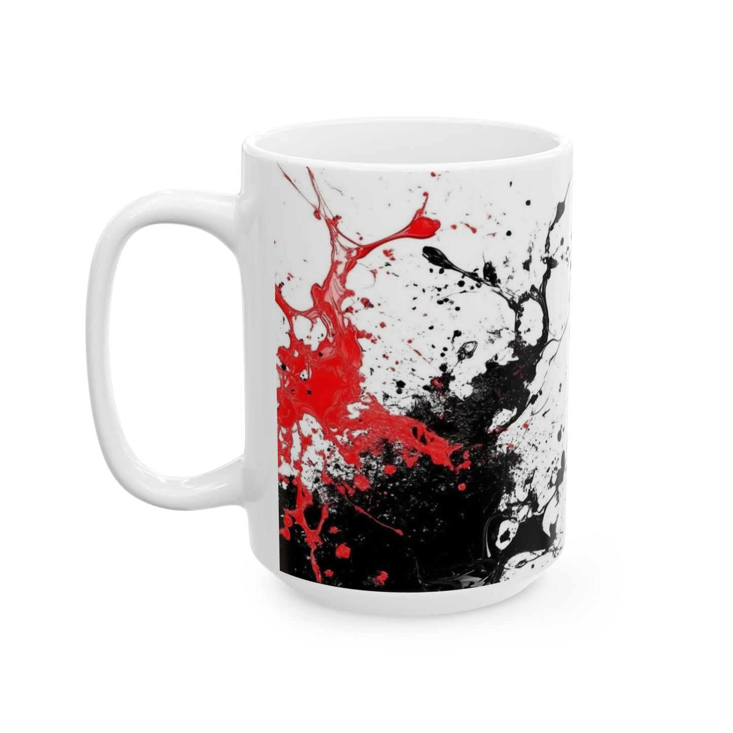 Artistic Splash Ceramic Mug, Custom Coffee Cup, Unique Gift for Art Lovers, Home Decor, Birthday Present, Valentine's Day