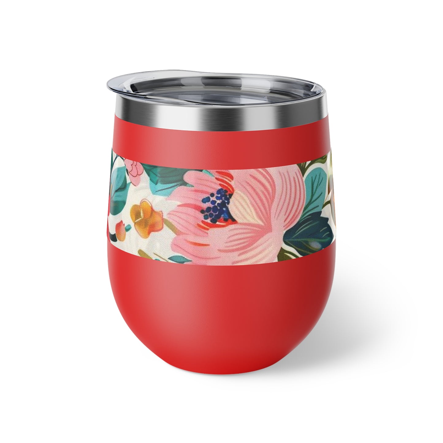 Floral Insulated Stainless Steel Tumbler | Hot & Cold Beverage Travel Cup | Stylish Eco Drinkware with Botanical Design